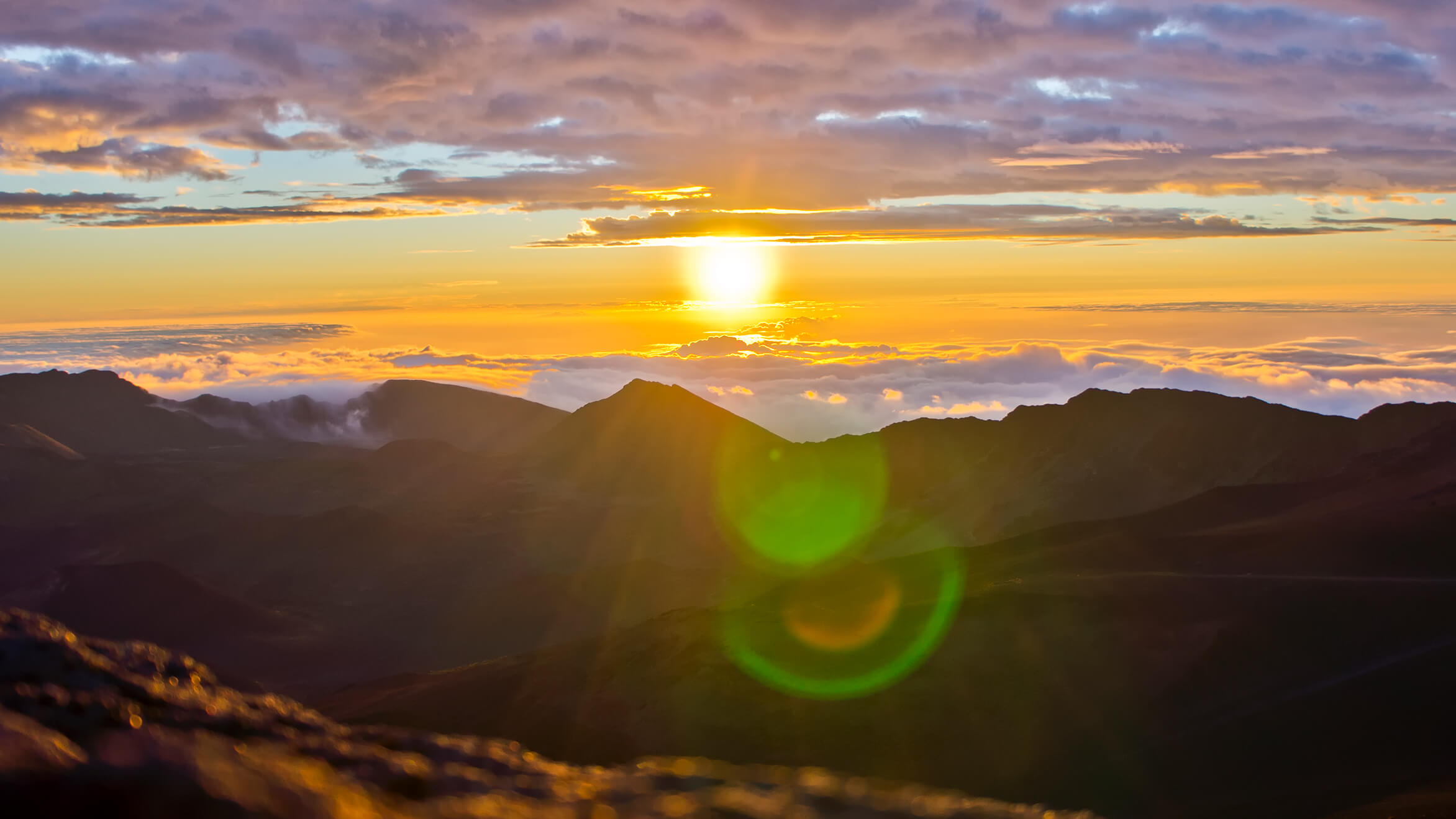 Peak Advisory - Photo of a Sunrise from the Peak of Haleakala by David Wakely